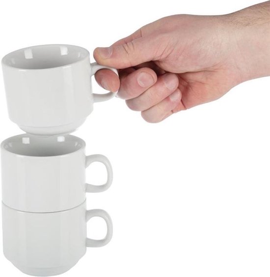 LOT DE 12 SOUCOUPES ESPRESSO OLYMPIA WHITEWARE | INÉBRÉCHABLES