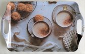 Excellent Houseware, Koffie dienblad van melamine "Cacao", 38 x 23  x 2 cm