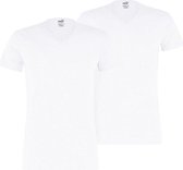 PUMA Basic Heren t-shirt V-neck 2-pack - Wit – Maat