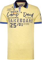 Camp David ® polo van slivergaren met labelapplicaties,