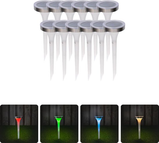 Solar Tuinverlichting Met Vlam Effect Op Zonne-Energie 6 Stuks