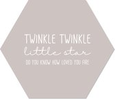 Muurhexagon twinkle twinkel stone Dibond - Aanbevolen / 18 x 15 cm
