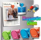 Magneetclip | koelkastmagneet |whiteboardmagneet |klembordmagneet|magneetklem |oranje | set van 4