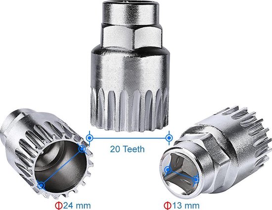 Fiets Trapas Sleutel, Multifunctionele Fiets Trapas Tool Installatie Remover Reparatie Tool(zwart) Fietsen Hollowtech 2 Tool