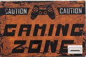 Metalen wandbord gaming zone game room kinderkamer decoratie mancave decoratie tiener