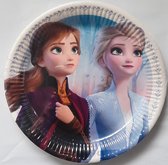 6 Disney Frozen kartonnen bordjes - feestbordjes verjaardag - gebaksbordje Anna en Elsa