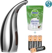 Automatische Zeepdispenser met Dettol Zeep Aloë Vera & Coco - Batterijen - No Touch Handsfree Zeeppomp - Elektrisch met Sensor - Hygiënisch