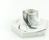 Kandelaar Koos | Wit Zwart | White Black | Composiet | Aardewerk