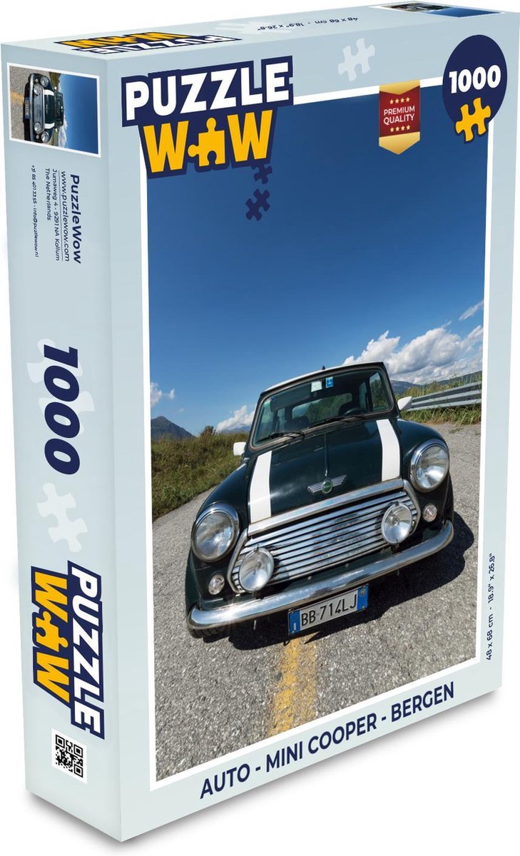 hoop belasting knijpen Puzzel Auto - Mini Cooper - Bergen - Legpuzzel - Puzzel 1000 stukjes  volwassenen | bol.com