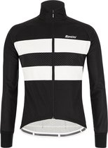 Santini Fietsjack Winter Heren Zwart Wit - Colore Bengal Winter Jacket Black - 3XL