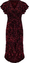 Bladeren Wrapdress Bordeaux