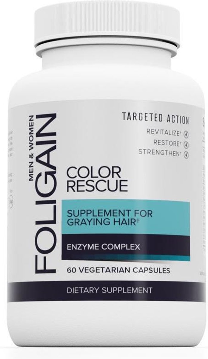 Goedkoopste FOLIGAIN – Color Rescue Supplement - Capsules tegen grijze haren - Krijg je eigen haarkleur terug – 60 capsules