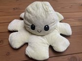 Mood Octopus  XXL - 40cm - Mood Octopus knuffel Groot - Kleur Grijs Wit - TikTok Trend 2021