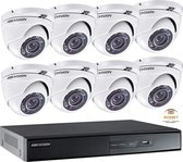 Hikvision - Kit vidéo Surveillance Turbo HD 8 caméras dôme 1080p