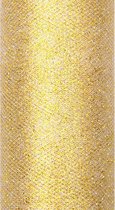 Gouden Tule Rol Glitter 15cm 9m