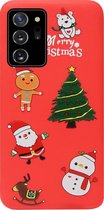 ADEL Siliconen Back Cover Softcase Hoesje Geschikt voor Samsung Galaxy Note 20 - Kerstmis Rood