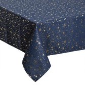 DELUXE XXL tafelkleed katoen - Galaxy goud - 140 x 360 cm - Kersttafelkleed