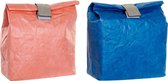 Lunchtrommel DKD Home Decor Blauw Oranje (20 x 10 x 28 cm)