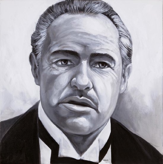 Don Corleone 3 - Marlon Brando - The Godfather - Poster - 70 x 70 cm