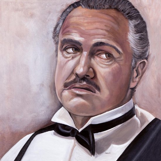 Don Corleone 2 - Marlon Brando - The Godfather - Poster - 70 x 70 cm