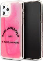 Karl Lagerfeld Glow in the Dark Case - iPhone 11 Pro Max - Roze