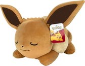 Eevee Pokémon Sleep Pluche Knuffel Eevee (50 cm liggend) | Pokemon Sleeping Plush Toy | Bulbasaur Eevee Squirtle Snorlax Slaap Slapend | Speelgoed knuffeldier knuffelpop voor kinderen jongens meisjes