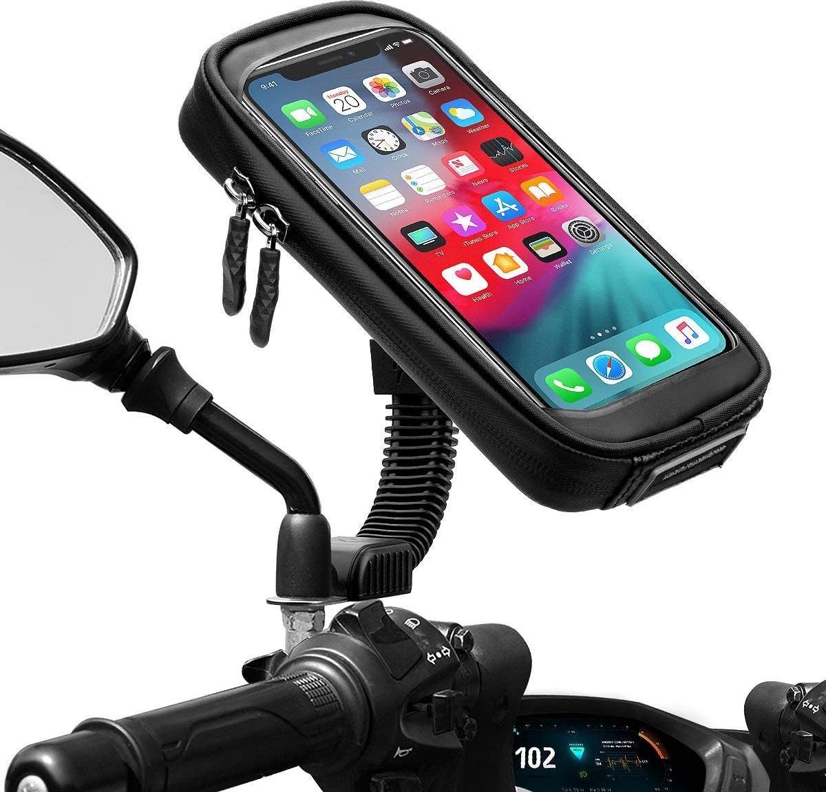 Support Téléphone Vélo Étanche – Pochette Rotative, Tailles S-XXL, Fixation Guidon – Pour GPS, Musique, Appels