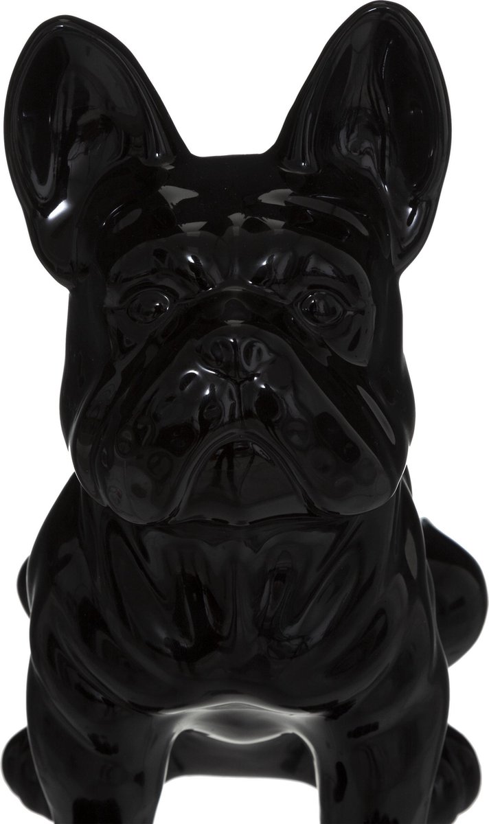 Atmosphera - Vase boule rily céramique noir h22cm