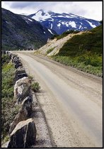 Poster van mooie bergweg - 20x30 cm