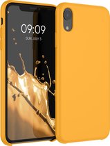 kwmobile telefoonhoesje voor Apple iPhone XR - Hoesje met siliconen coating - Smartphone case in abrikoos