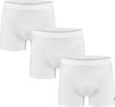 Bambocks Bamboe Boxershort heren wit 3 pack Small - geen logo in band