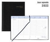 Brepols Agenda 2022 - Timing - Nederlandstalig - Lima kunstleder - 17,1 x 22 cm - Zwart
