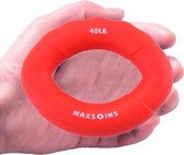 MAXSOINS MXO-7562KD siliconen handgreep voor kinderen Olijfvorm revalidatie vingergreepring, specificatie: 40LB (rood)