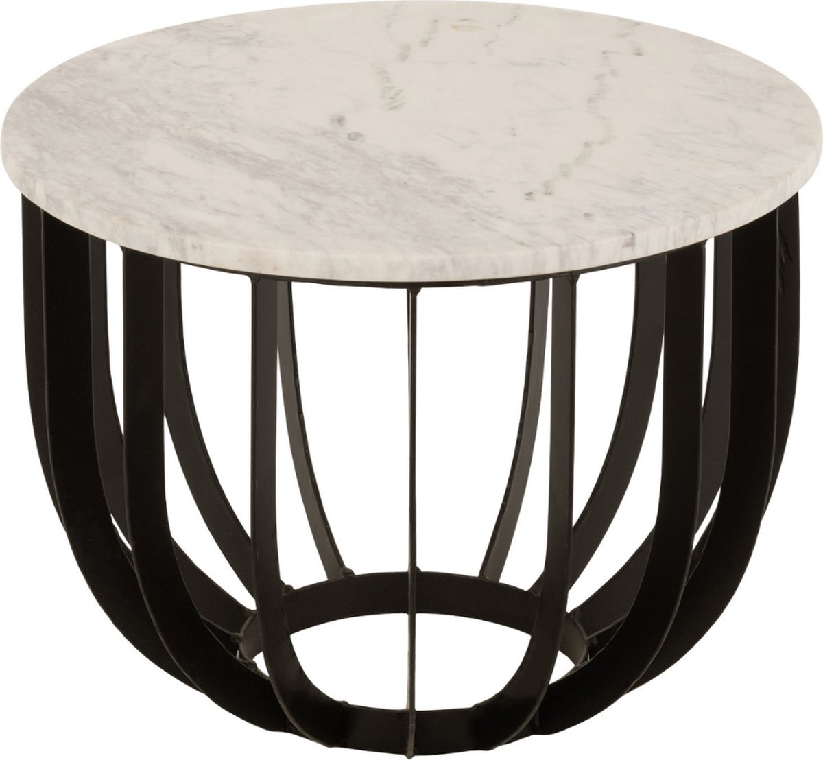 Dulaire Bijzettafel Marmer Wit Rond Ø 50 cm