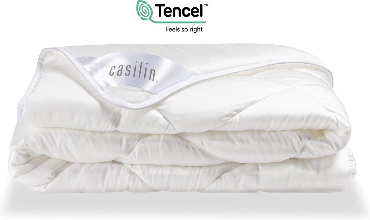 Casilin Dekbed 2 persoons Lits-jumeaux 240 x 220cm - Tencel Satijn - Hotelkwaliteit - Wit