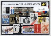 Nederland W.O. II & Bevrijding – Luxe postzegel pakket (A6 formaat) : collectie van verschillende postzegels van Nederland in WO 2 – kan als ansichtkaart in een A6 envelop - authen