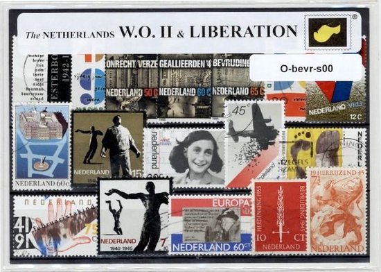 Thumbnail van een extra afbeelding van het spel Nederland W.O. II & Bevrijding – Luxe postzegel pakket (A6 formaat) : collectie van verschillende postzegels van Nederland in WO 2 – kan als ansichtkaart in een A6 envelop - authentiek cadeau - kado - geschenk - kaart -  wereld oorlog - 2e - 5 mei