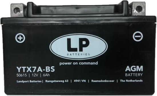 Voorschrift pint ~ kant Landport agm accu - 12 volt 6 ampère - (ytx7a-bs) o.a. Sym/china... |  bol.com