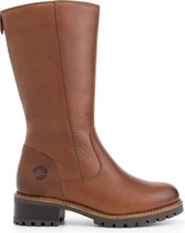 Travelin' Fitjar Leren Dames laarzen - Wol gevoerde laars - Cognac bruin leer - Maat 43