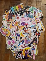 Stickers - Gebaseerd op het karakter Sailor Moon 5 cm 45 stickers (kawaii, animé, manga)