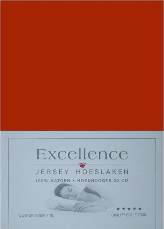 Excellence Jersey Hoeslaken - Litsjumeaux XL - 200x200/210 cm - Terra