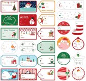 84 stuks kerst stickers - cadeau labels