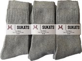 Sukats® The Sporter - 6 Paar - Sportsokken - Meerdere Maten - Maat 35-38 - Grijs - Multifunctioneel
