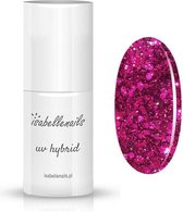 Isabelle Nails UV/LED Gellak 6ml. #81 Cleopatra - Donkerroze, Glitter - Glitters - Gel nagellak