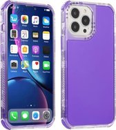 Dream Transparency TPU + pc schokbestendige achterkant voor iPhone 13 Pro (paars)