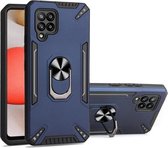 Voor Samsung Galaxy A42 5G PC + TPU-beschermhoes met 360 graden draaibare ringhouder (koningsblauw)