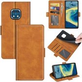 Voor Nokia XR20 Dual-side Magnetische Gesp Horizontale Flip Lederen Case met Houder & Kaartsleuven & Portemonnee (Geel)