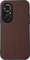 Voor Honor 50 SE Nauwkeurige Hole Carbon Fiber Textuur Schokbestendige Case (Bruin)