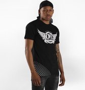 Joya V2 Katoenen T-Shirt - Zwart met wit - XL