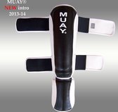 MUAY PREMIUM scheen- en wreefbeschermer - ZwartZwart / Wit - XL